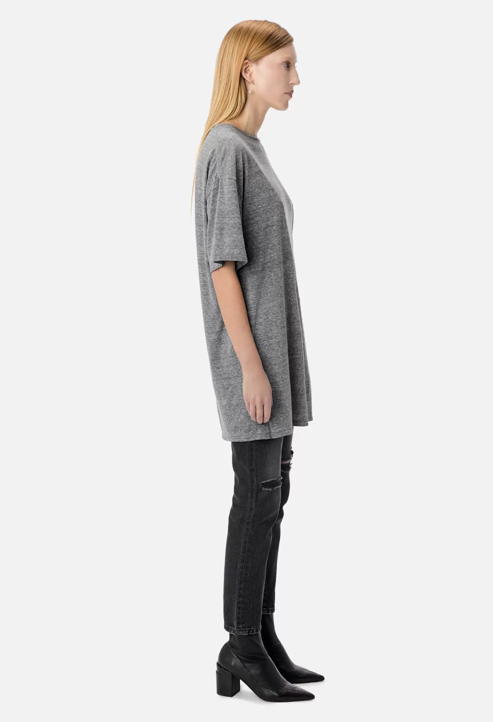 Jersey Oversized Tee / Tri-Blend Grey