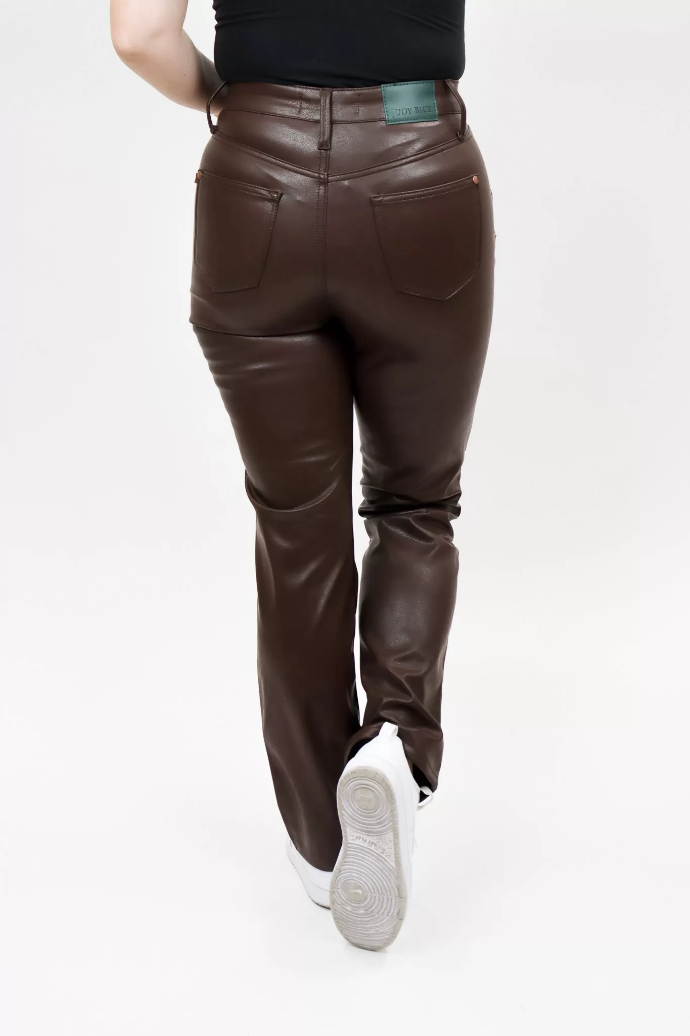 Judy Blue Faux Leather Straight Tummy Control Pant - FINAL SALE