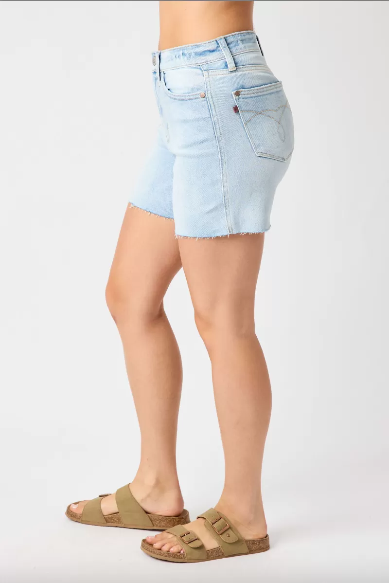 Judy Blue Raw Hem Destroy Back Shorts