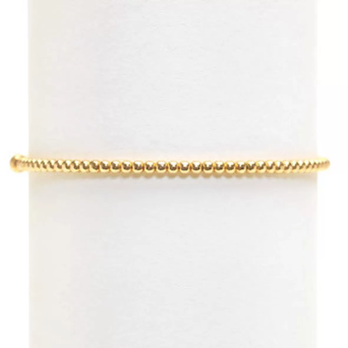 Karen Lazar  - 2 mm Yellow Gold Filled Bead Flex Bracelet