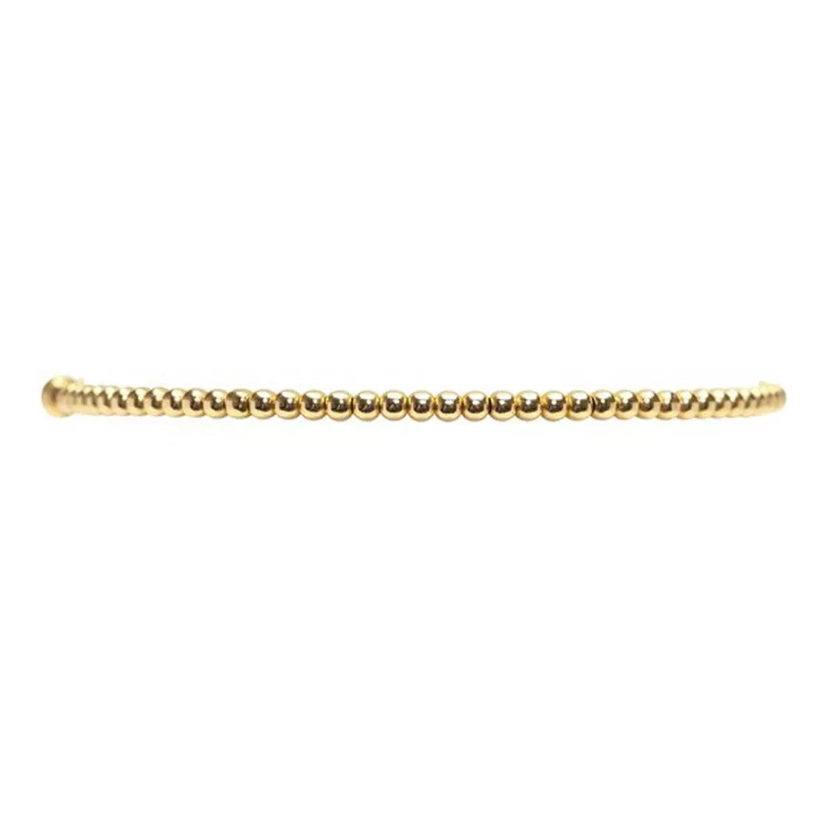 Karen Lazar  - 2 mm Yellow Gold Filled Bead Flex Bracelet