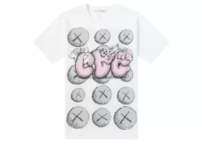 Kaws X CDG Pink Logo T-Shirt