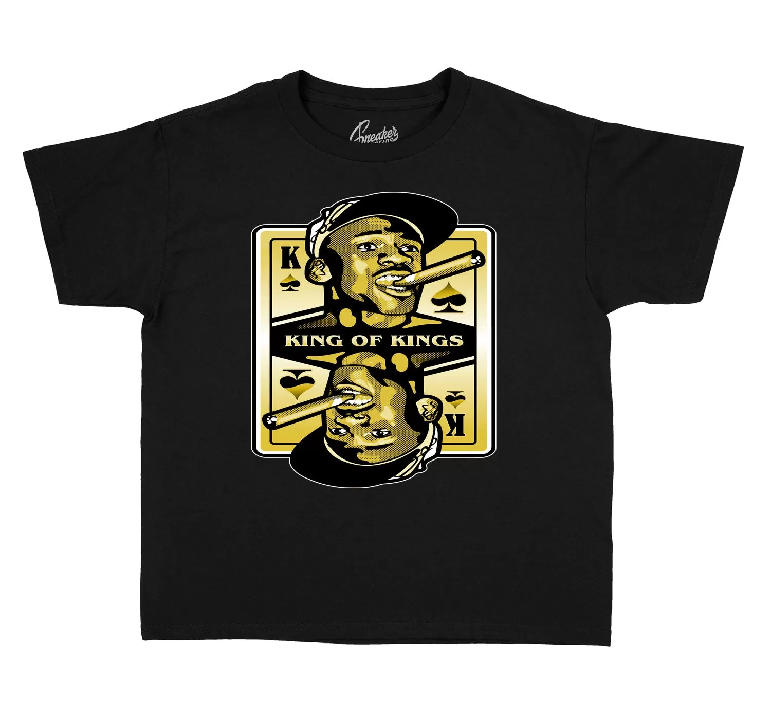 Kids Gold Glitter 13 Shirt - King of Kings - Black