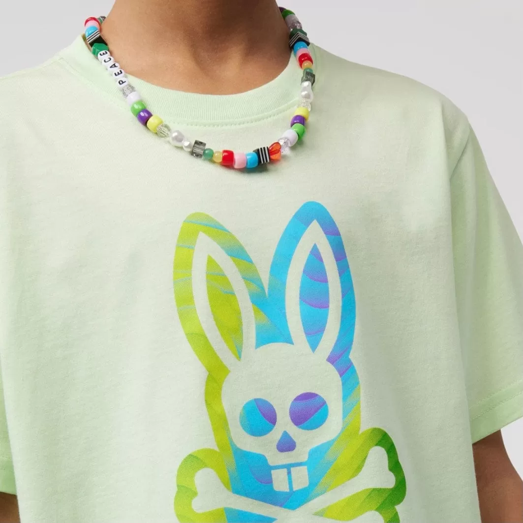 Kids Psycho Bunny Montgomery Graphic Tee (Patina Green) B0U948Y1PC