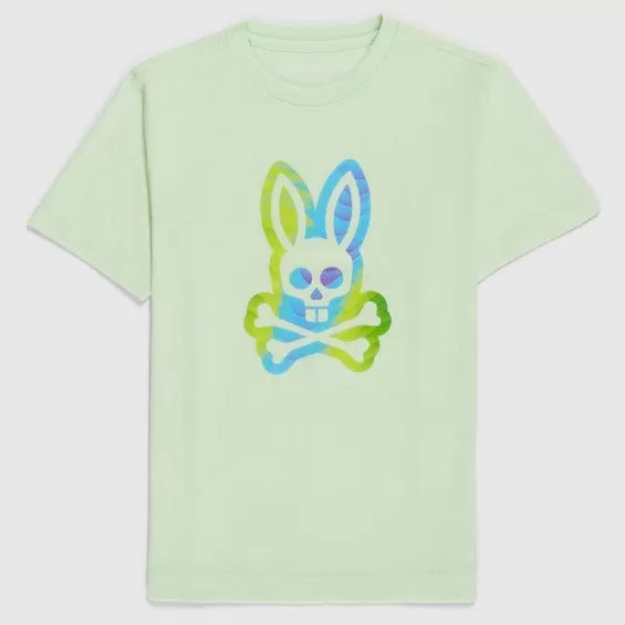 Kids Psycho Bunny Montgomery Graphic Tee (Patina Green) B0U948Y1PC