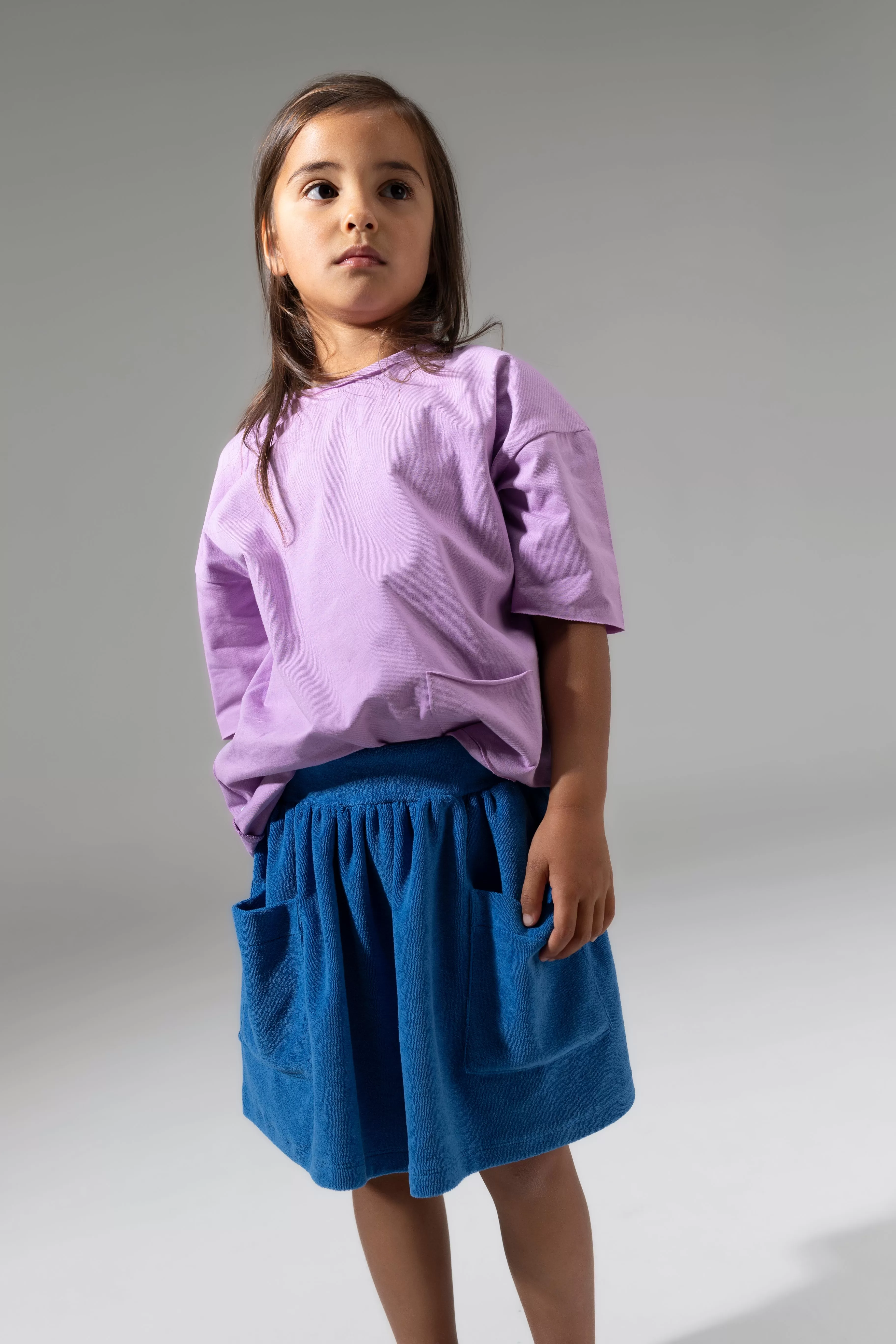 Kinder T-Shirt Oversized Violet