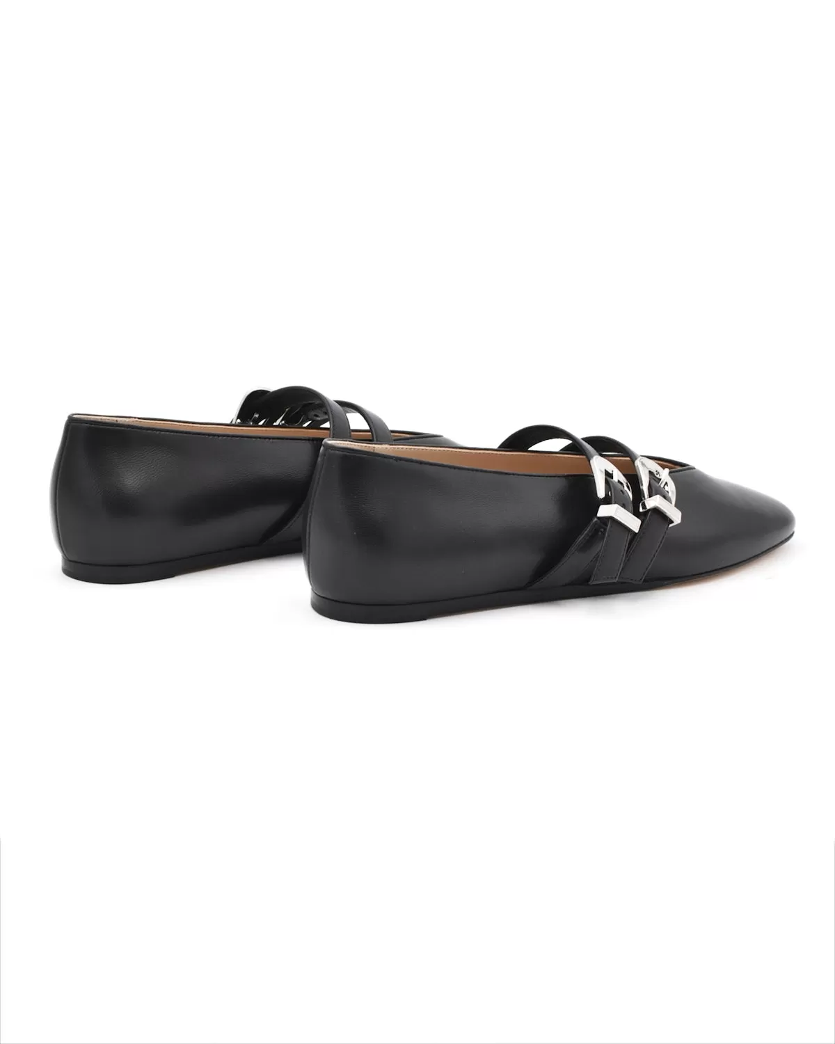 Le Monde Beryl Claudia Black Double Buckle Flat