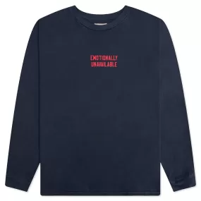 Logo Type L/S Tee - Navy Blue