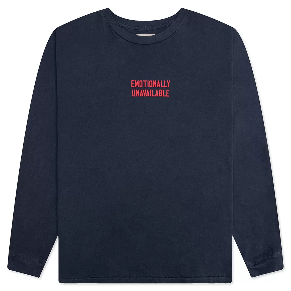 Logo Type L/S Tee - Navy Blue