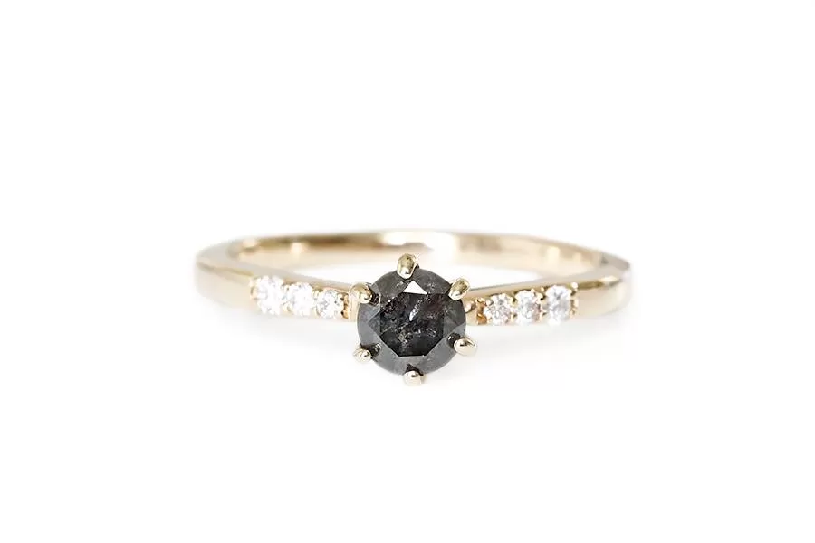 Mari Salt & Pepper Diamond Ring