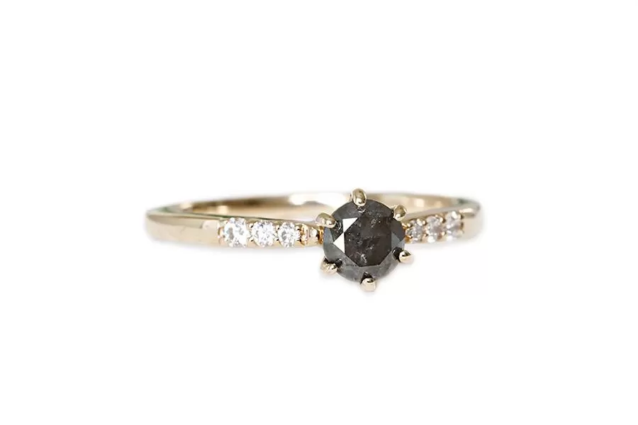 Mari Salt & Pepper Diamond Ring