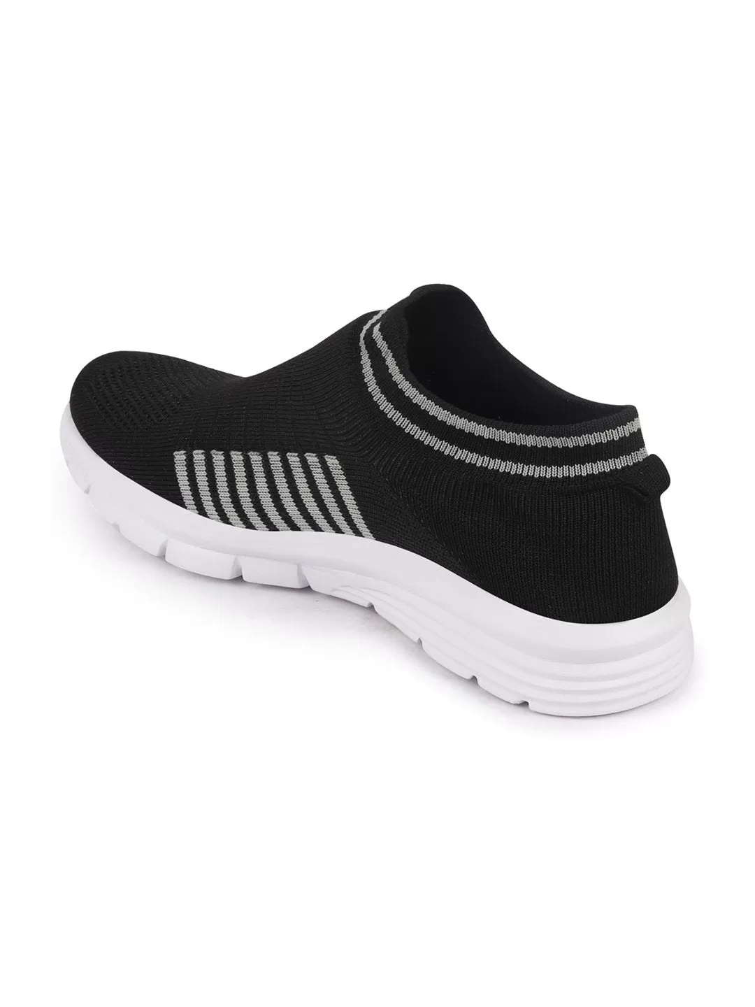 Men Black Sports & Outdoor Slip On Walking Shoes