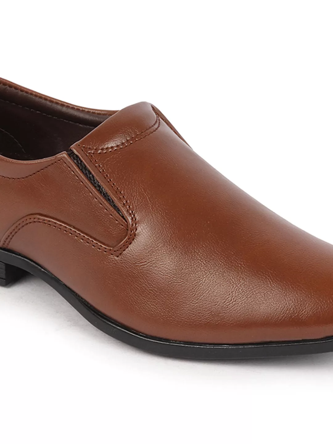 Men Tan Formal Office Meeting Slip On Shoes