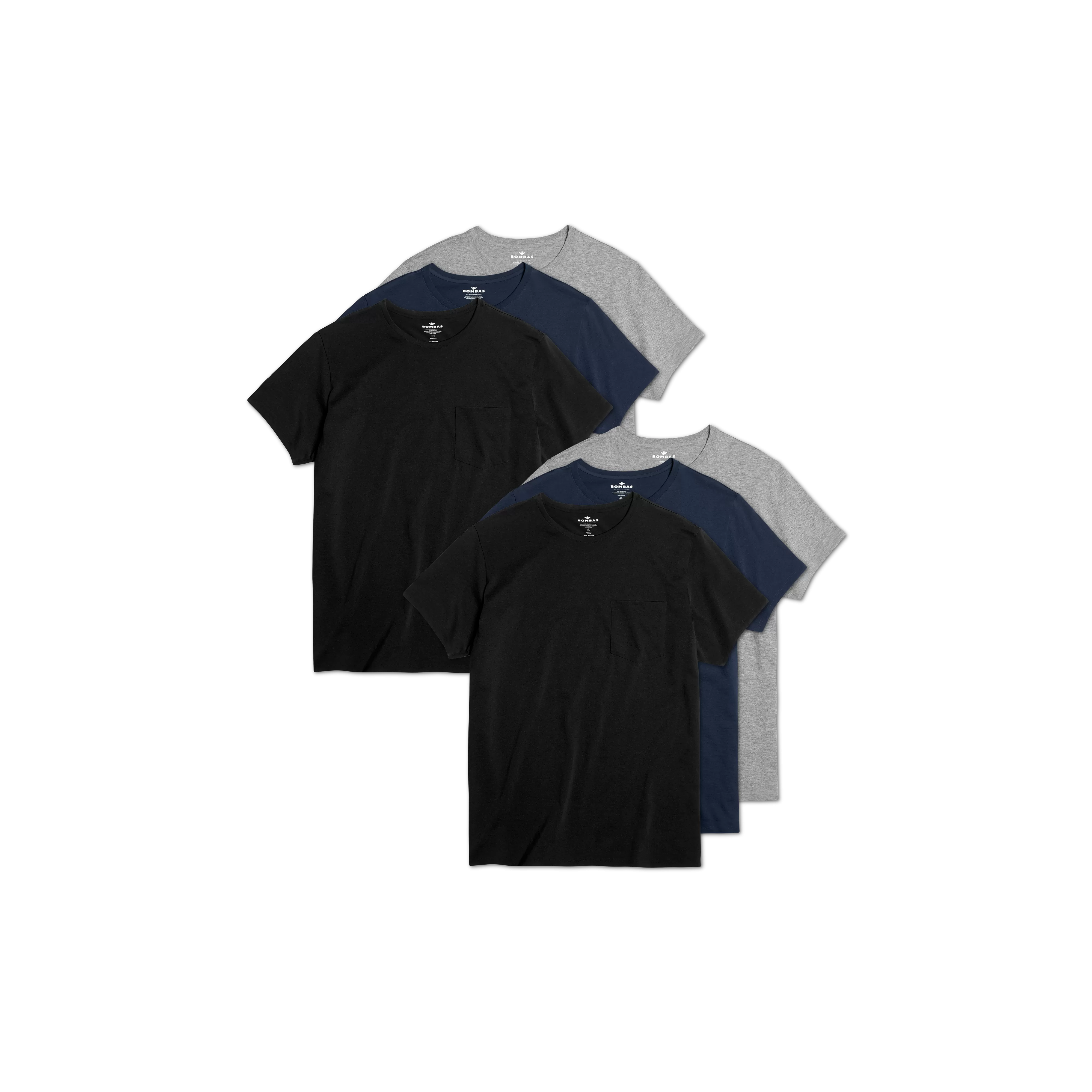 Men's Pima Cotton Pocket Crew Neck T-Shirt 6-Pack