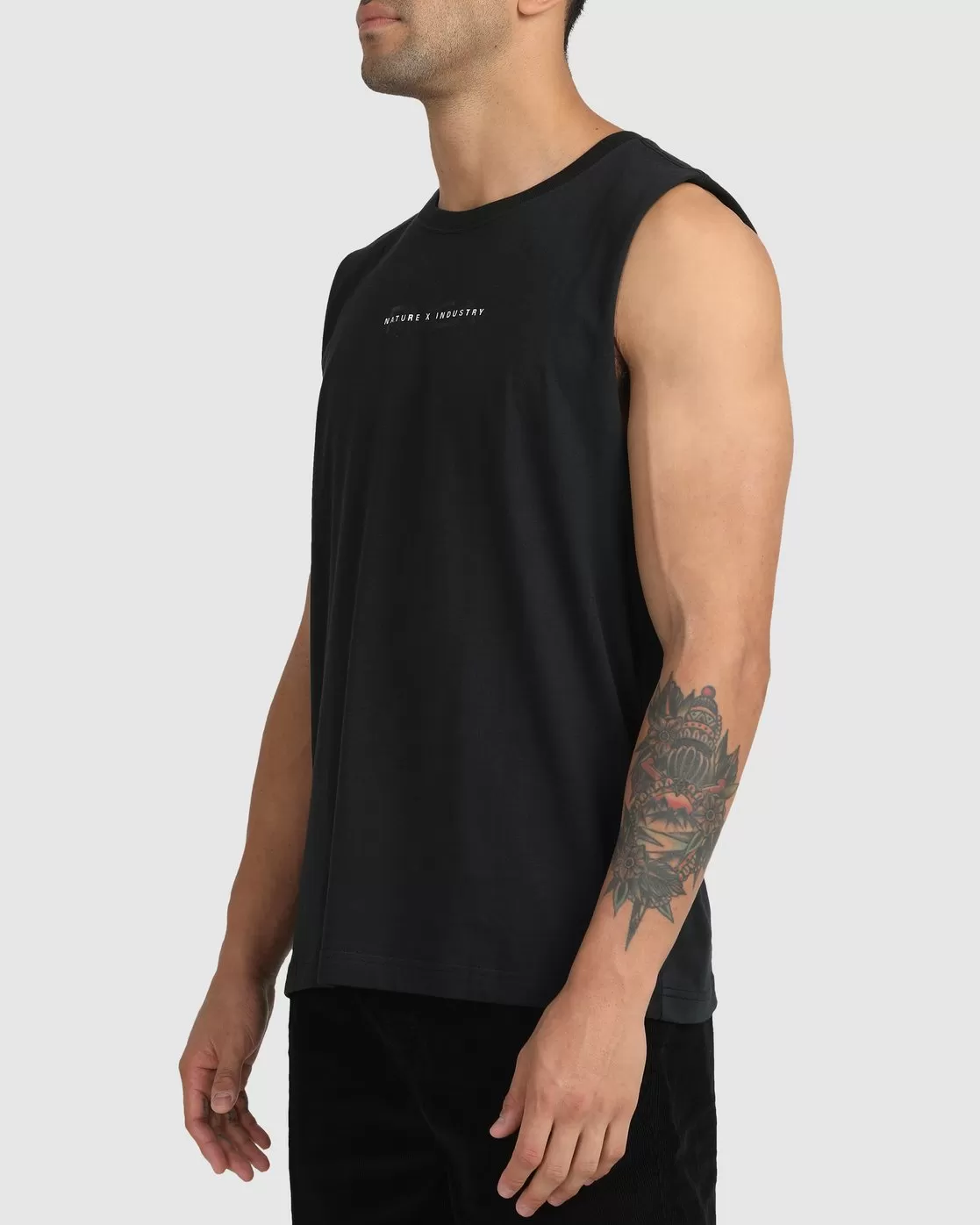 Men’S Spine Muscle Tank Top - Black