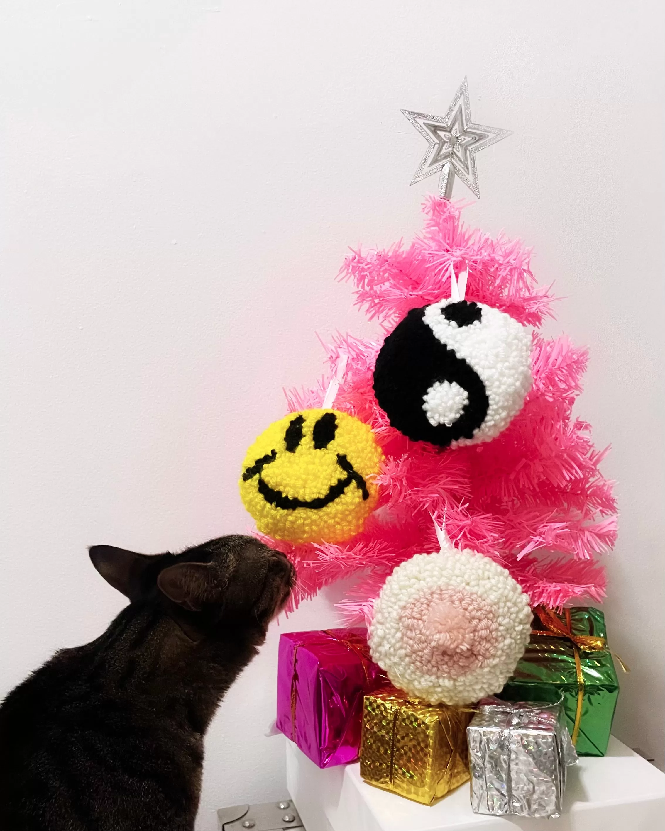 Mini Smiley Pillow Ornament