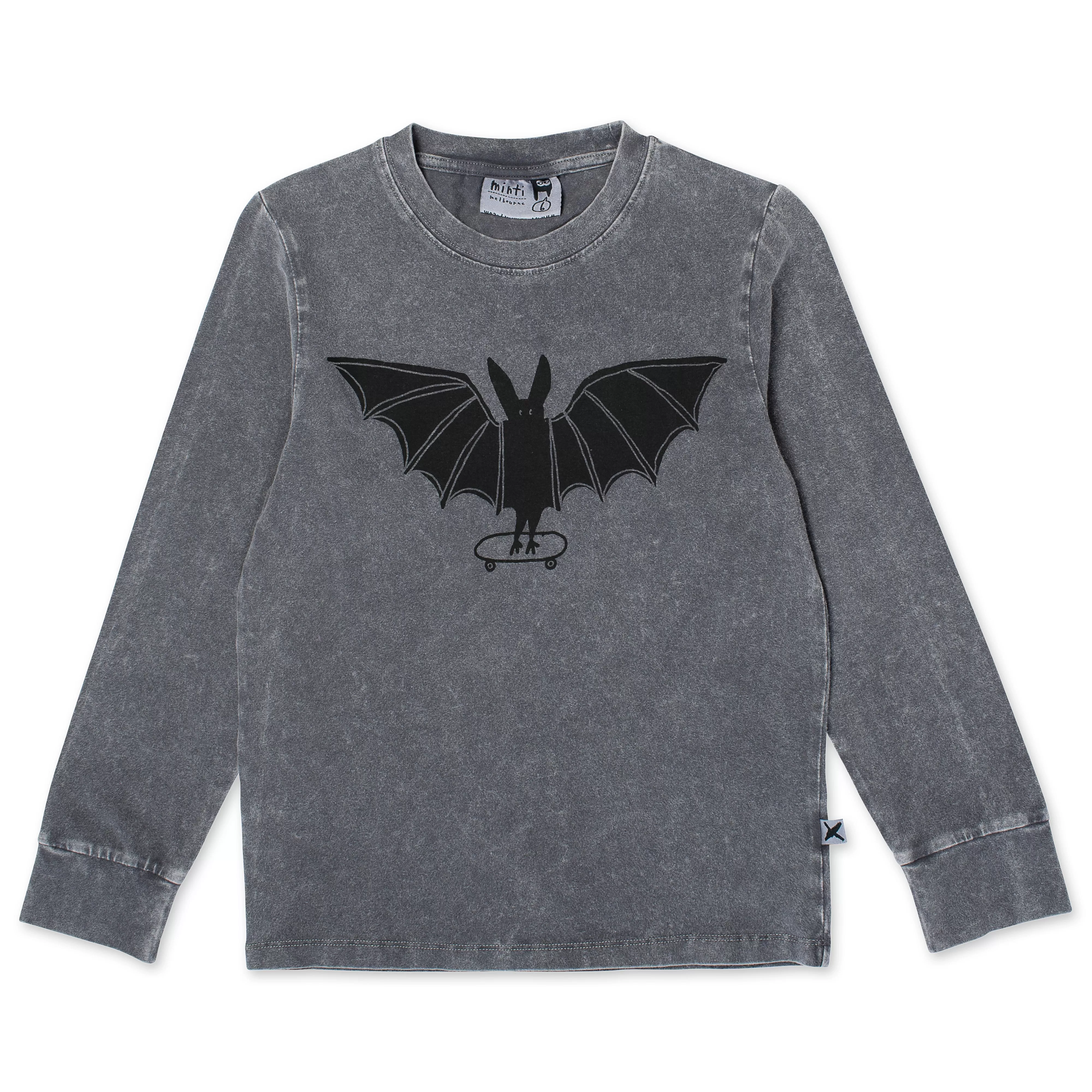 Minti Skate Bat Tee - Grey Wash