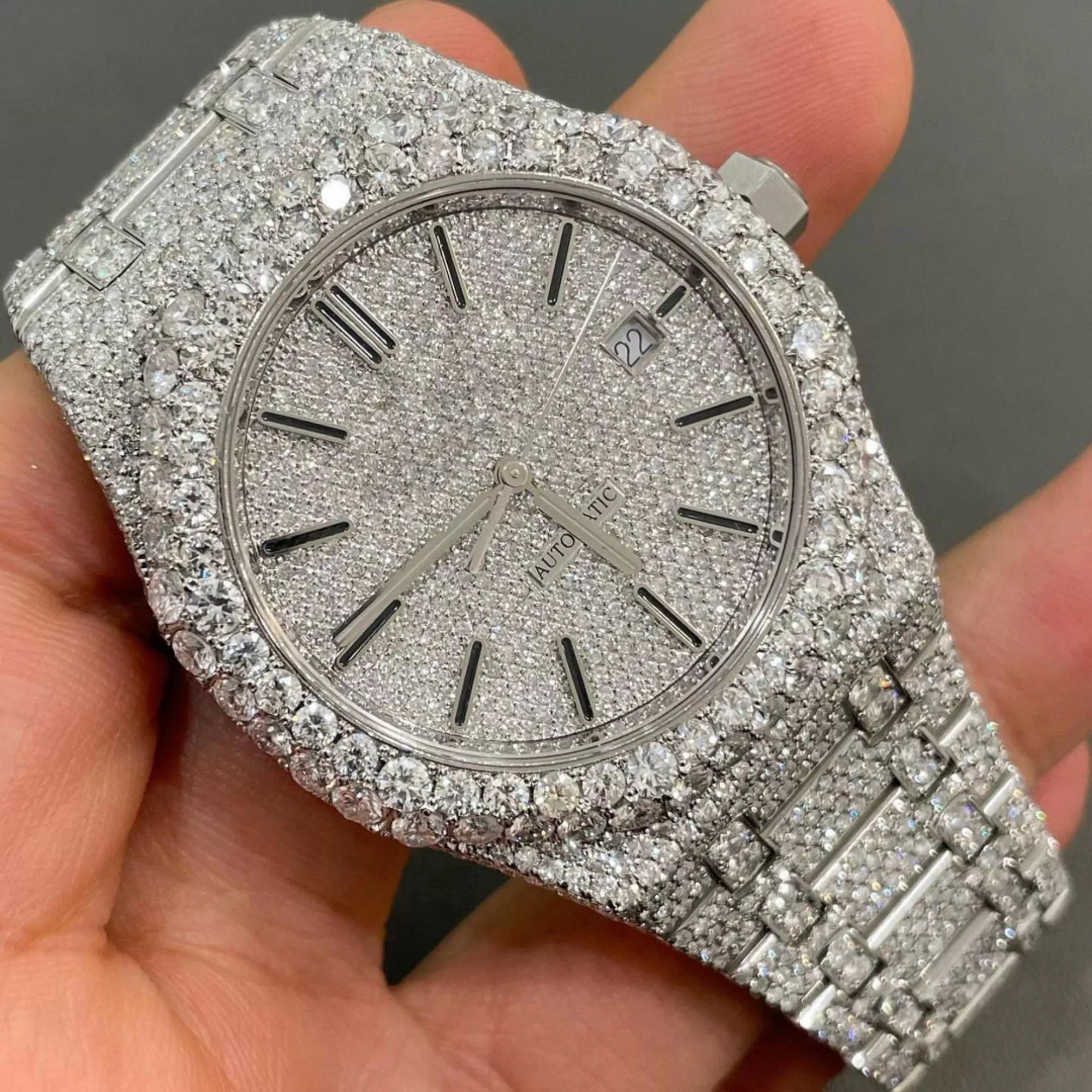 Moissanite watch | diamond watch | iced out watch | hip hop watch | luxury watch | iced out | automatic watch | watches for men | watch