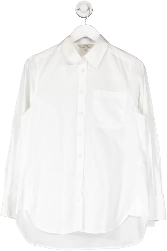 Next White Oversized Cotton Shirt UK 8