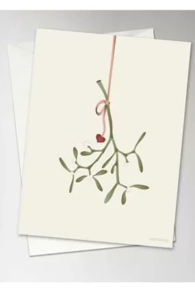 Nordic Rooms - Vissevasse Christmas Card - A6 - Mistletoe