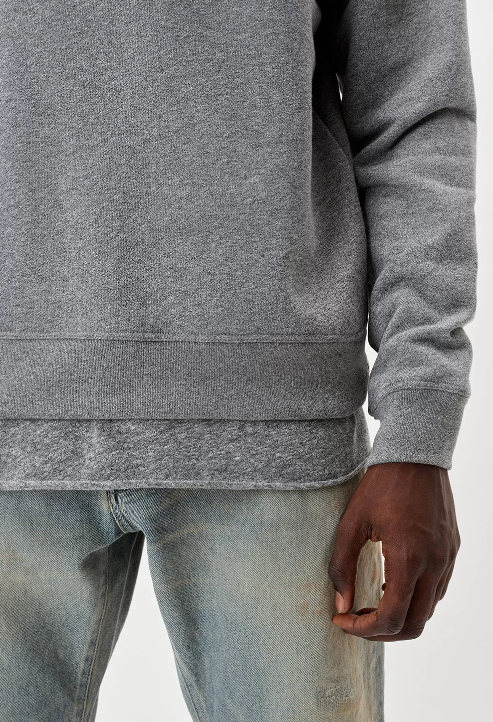 Oversized Crewneck Pullover / Dark Grey