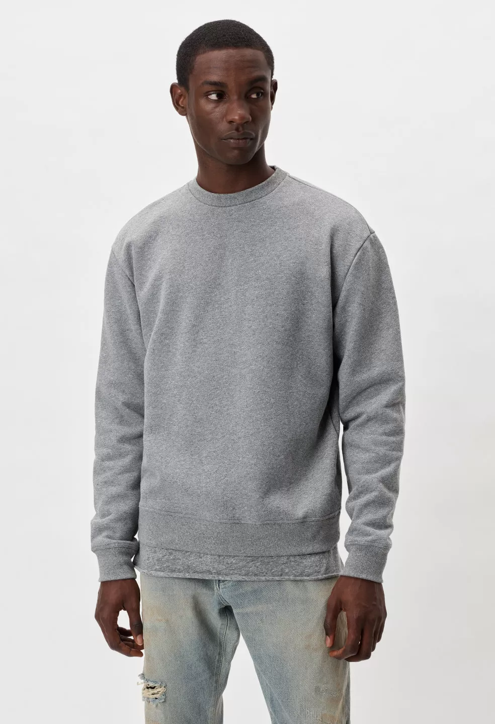 Oversized Crewneck Pullover / Dark Grey