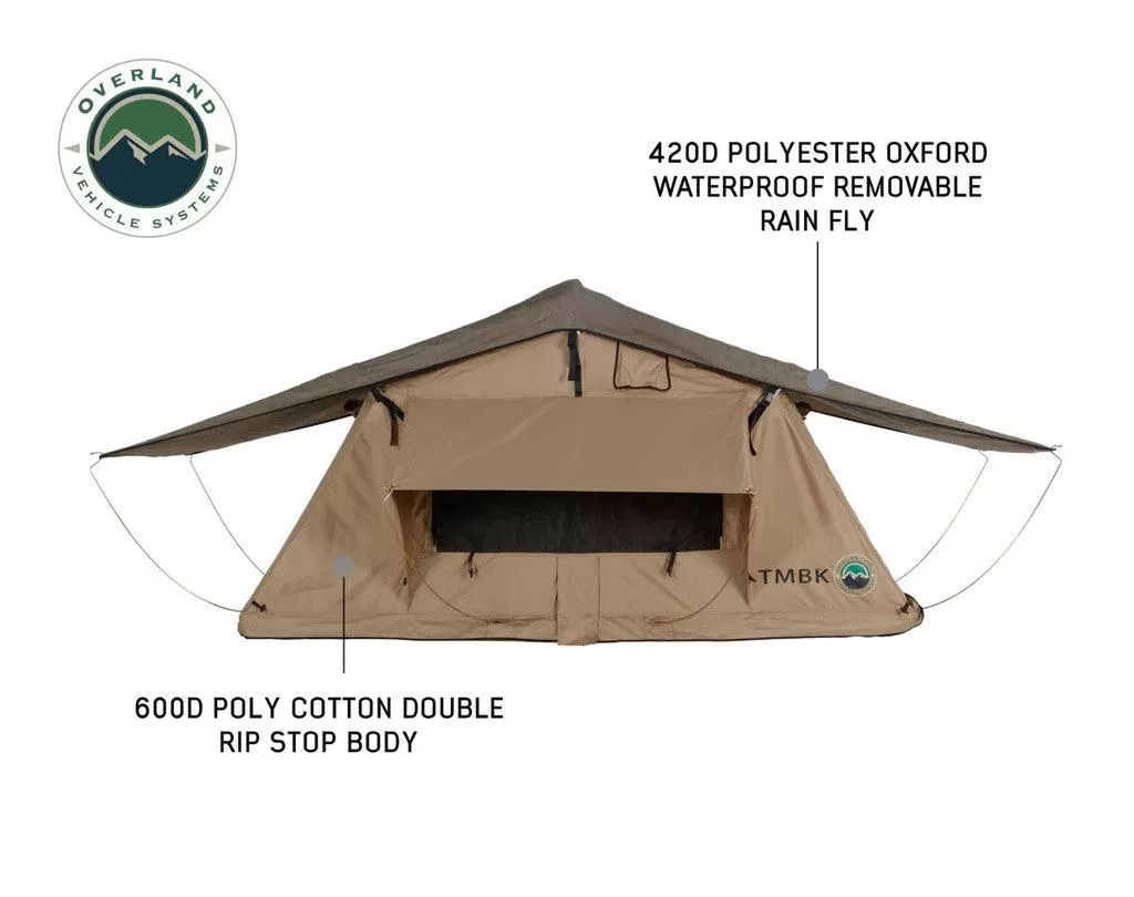 OVS TMBK 3 Person Roof Top Tent with Green Rain Fly