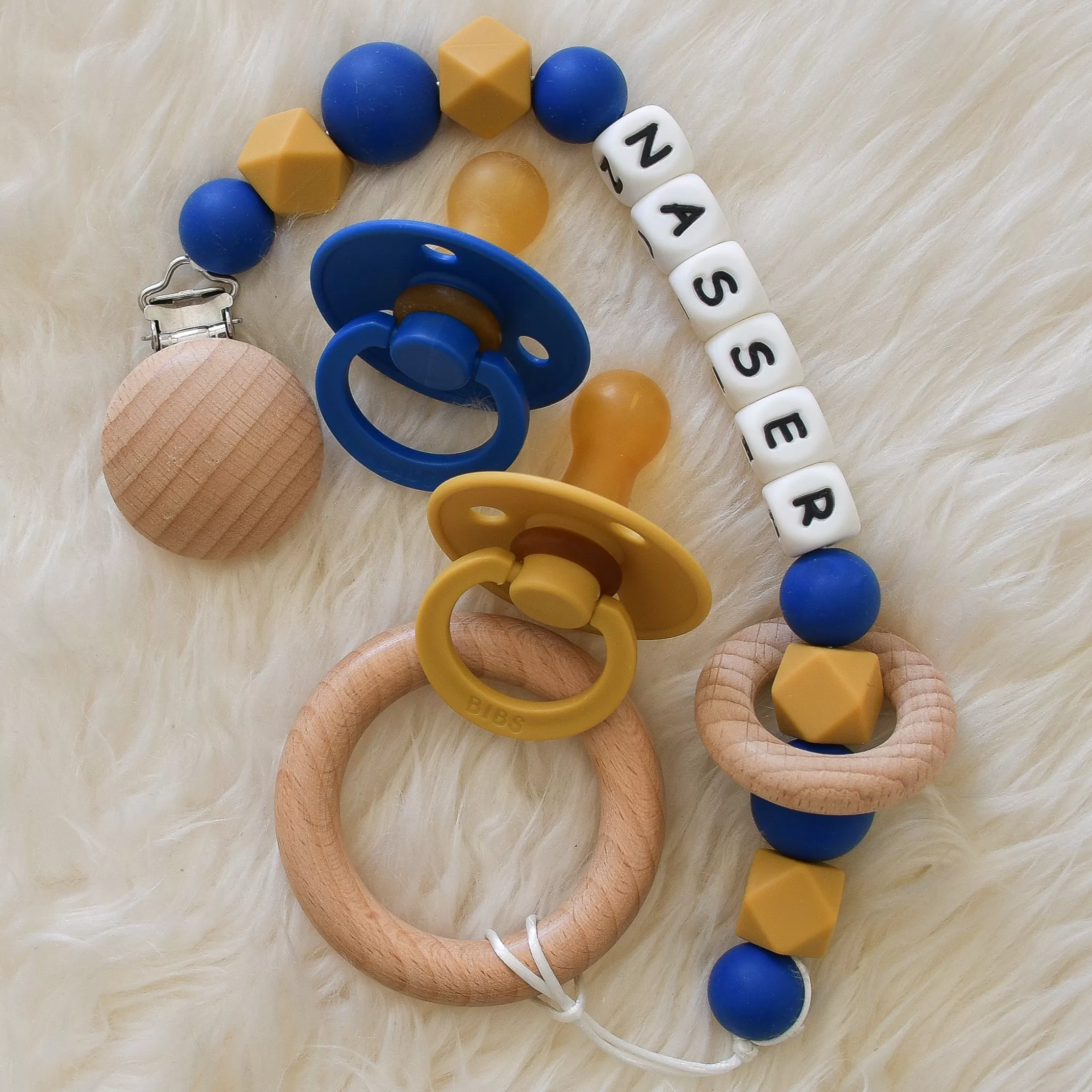 Pacifier Clip & BIBS Pacifiers Set