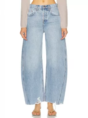 Paola Barrel Leg Jean  in Skyline