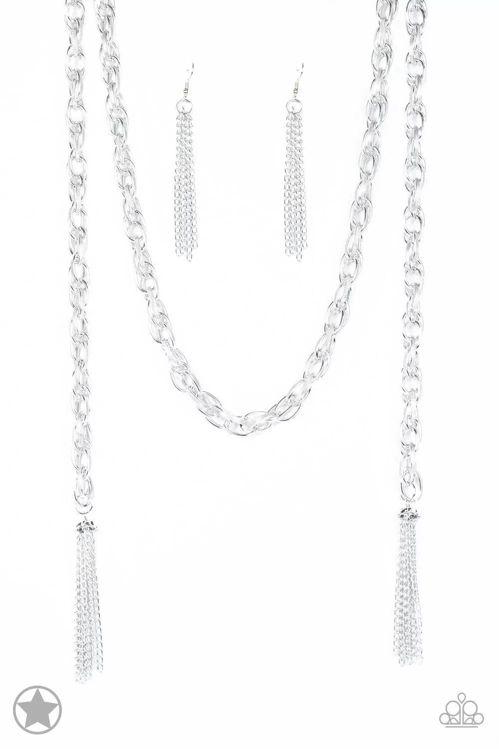 Paparazzi Accessories  - SCARFed for Attention #N884 - Silver Necklace