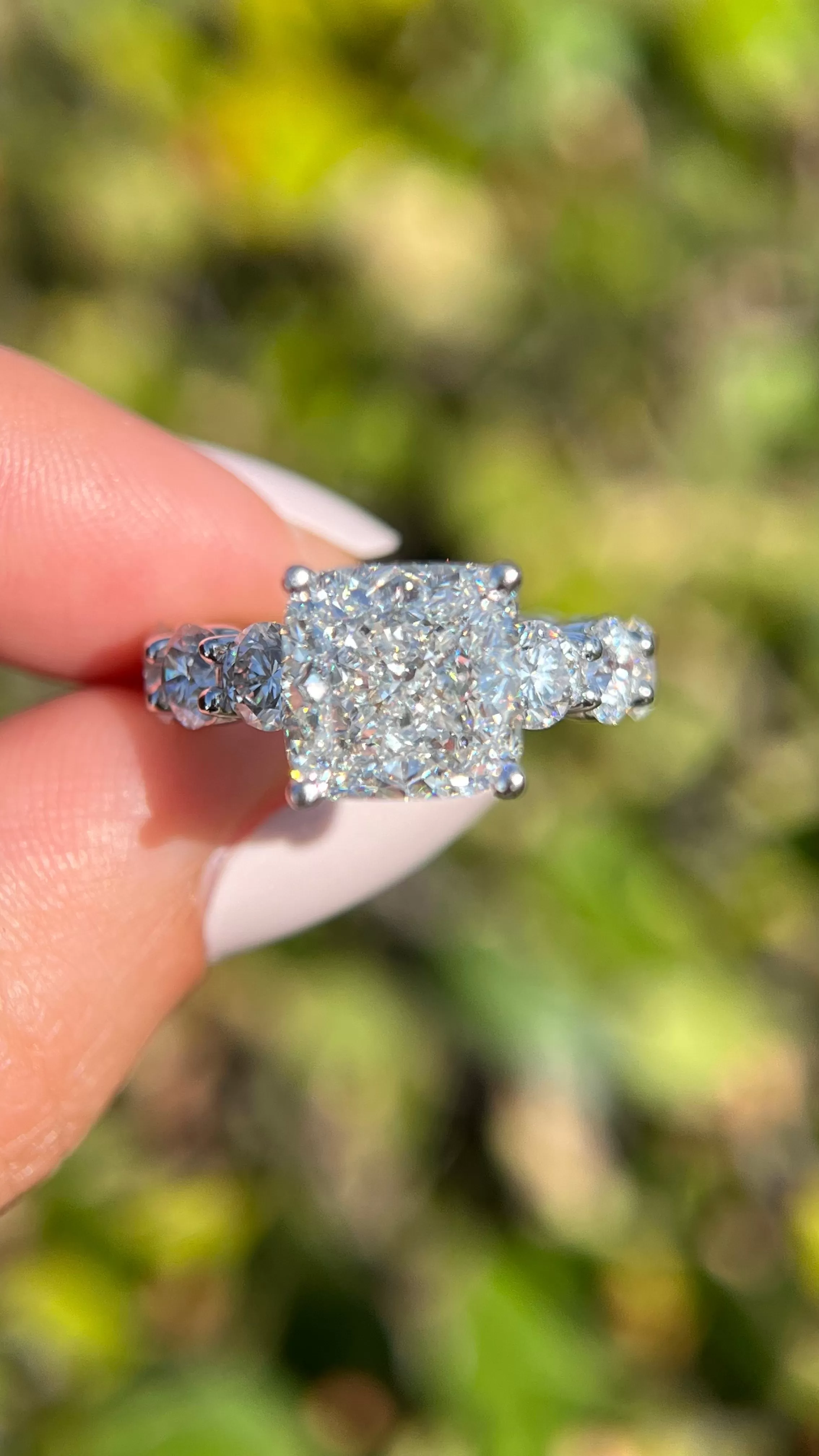 Patti 5.02ct F-VS2 Eternity Cushion Lab Diamond