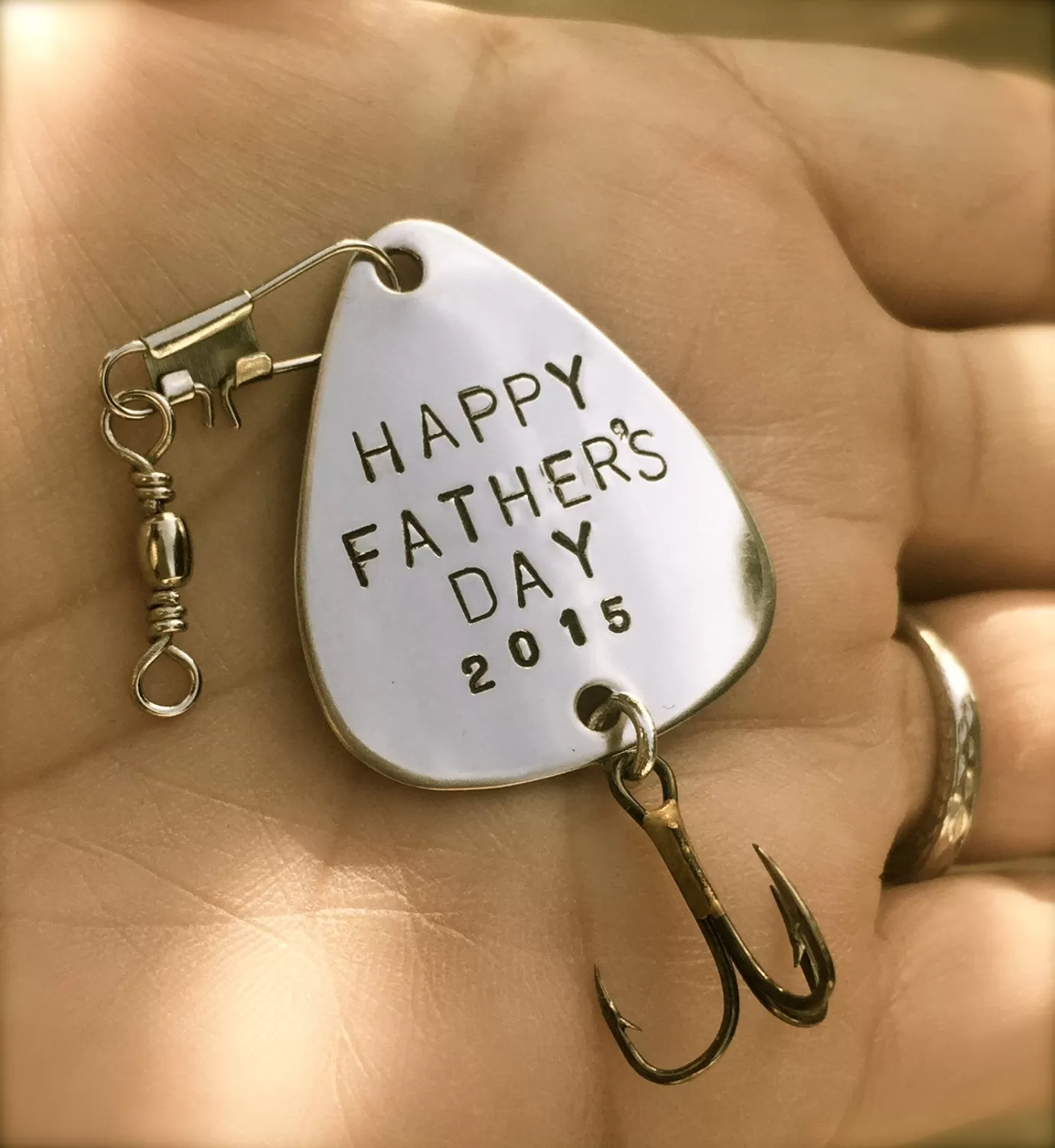 Personalized Fishing Lure, Hooked On Daddy Fishing Lure