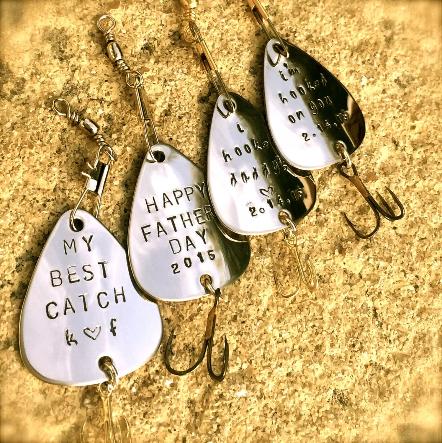 Personalized Fishing Lure, Hooked On Daddy Fishing Lure