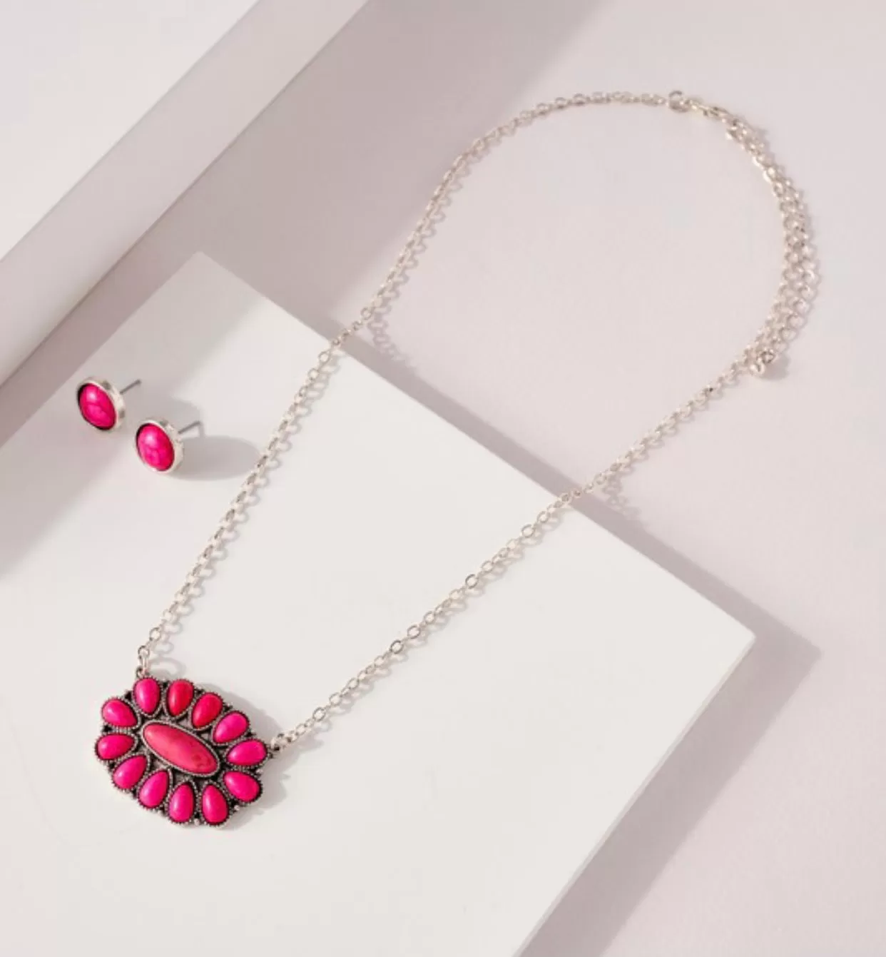 Pink Dream Cluster Necklace