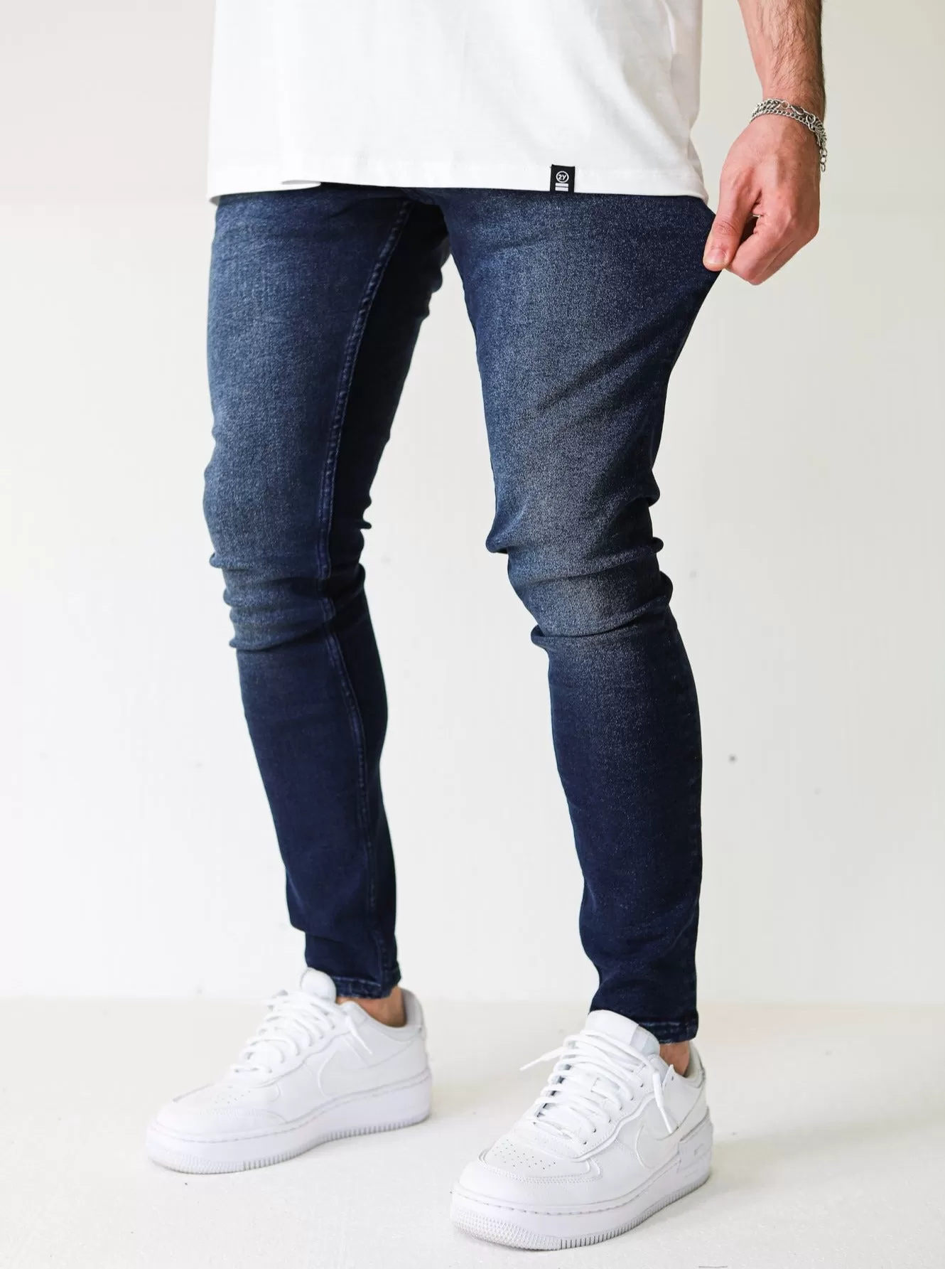 Premium Basic 4X Stretch Dark Blue Jeans