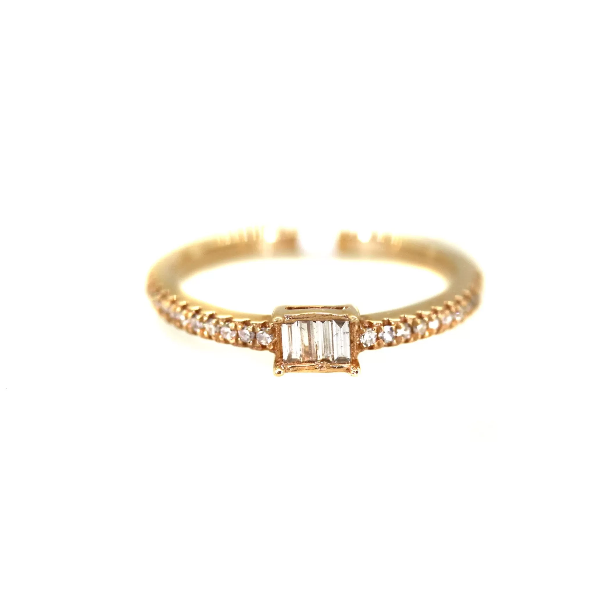 Prong Set North West Baguette Diamonds Ring