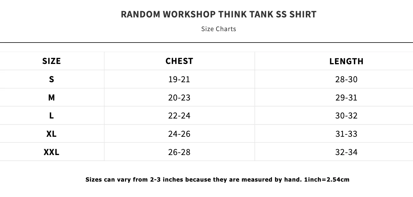 RANDOM WORKSHOP THINK TANK SHIRT