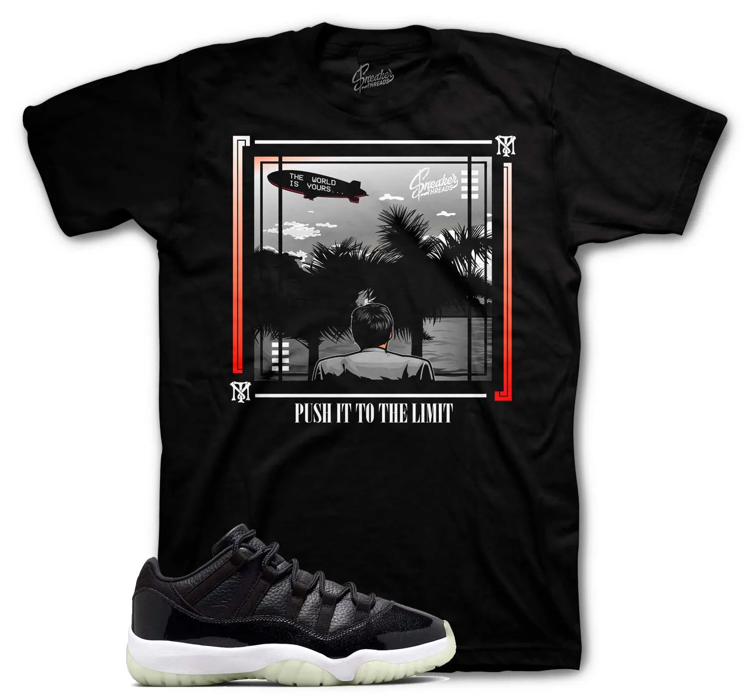 Retro 11 72-10 Shirt - World Is Yours - Black