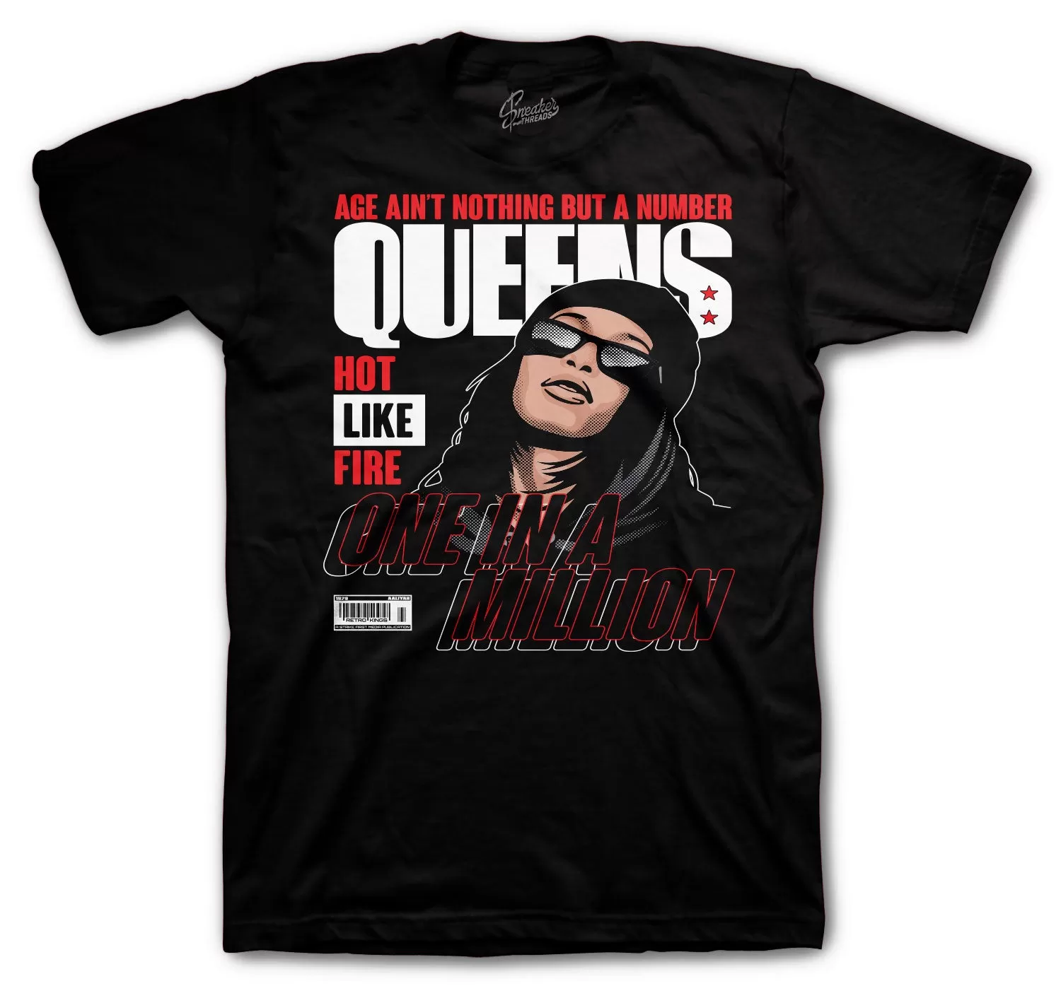 Retro 14 Lipstick Shirt - Queens - Black