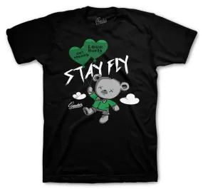 Retro 3 Pine Green Shirt - Money Over Love - Black