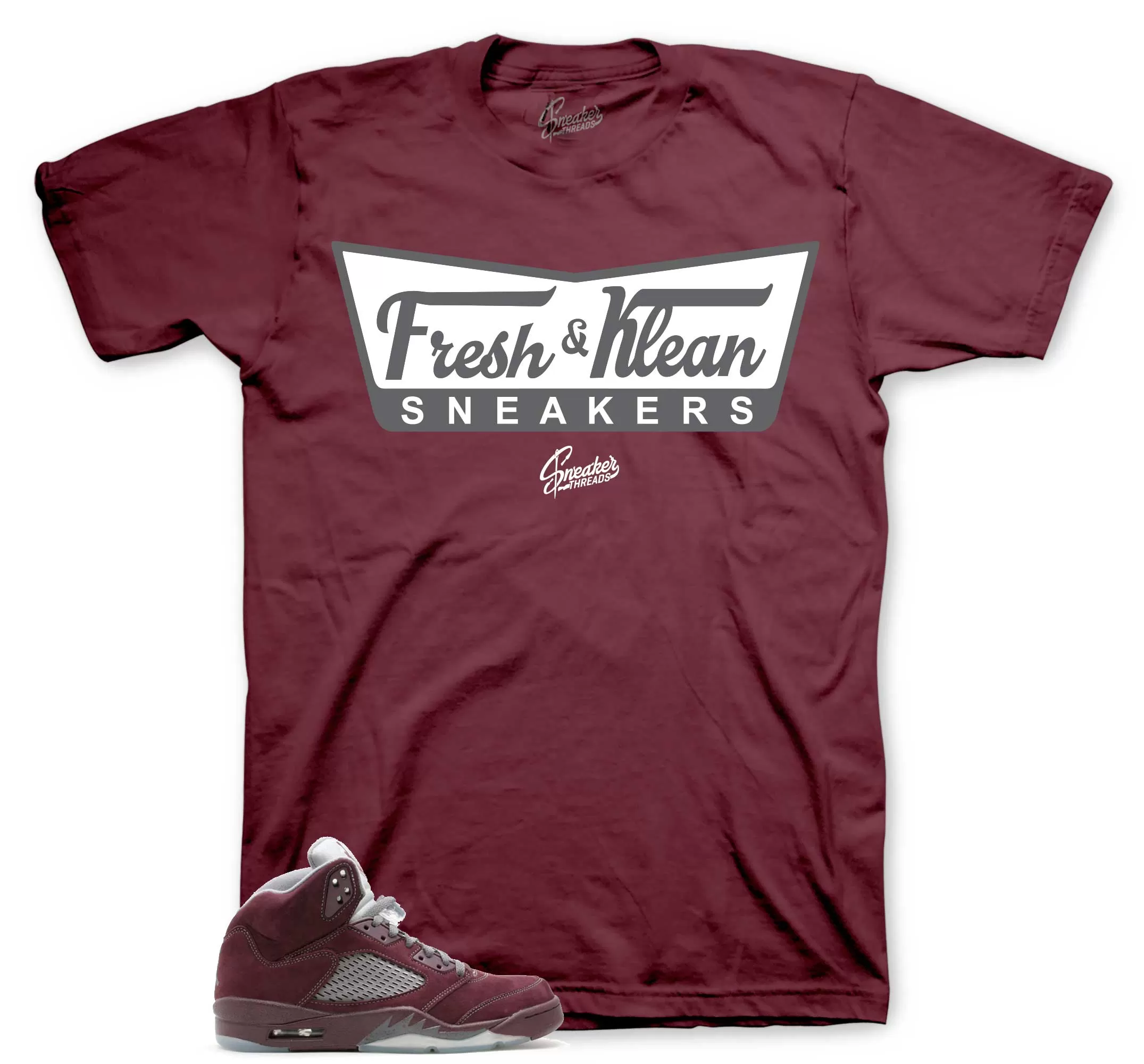 Retro 5 Burgundy Shirt - Fresh & Klean - Burgundy