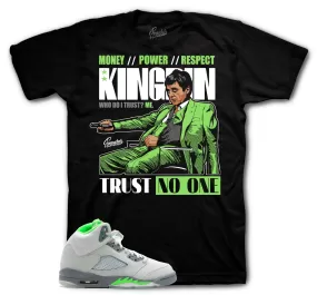 Retro 5 Green Bean Shirt - Trust Issues - Black