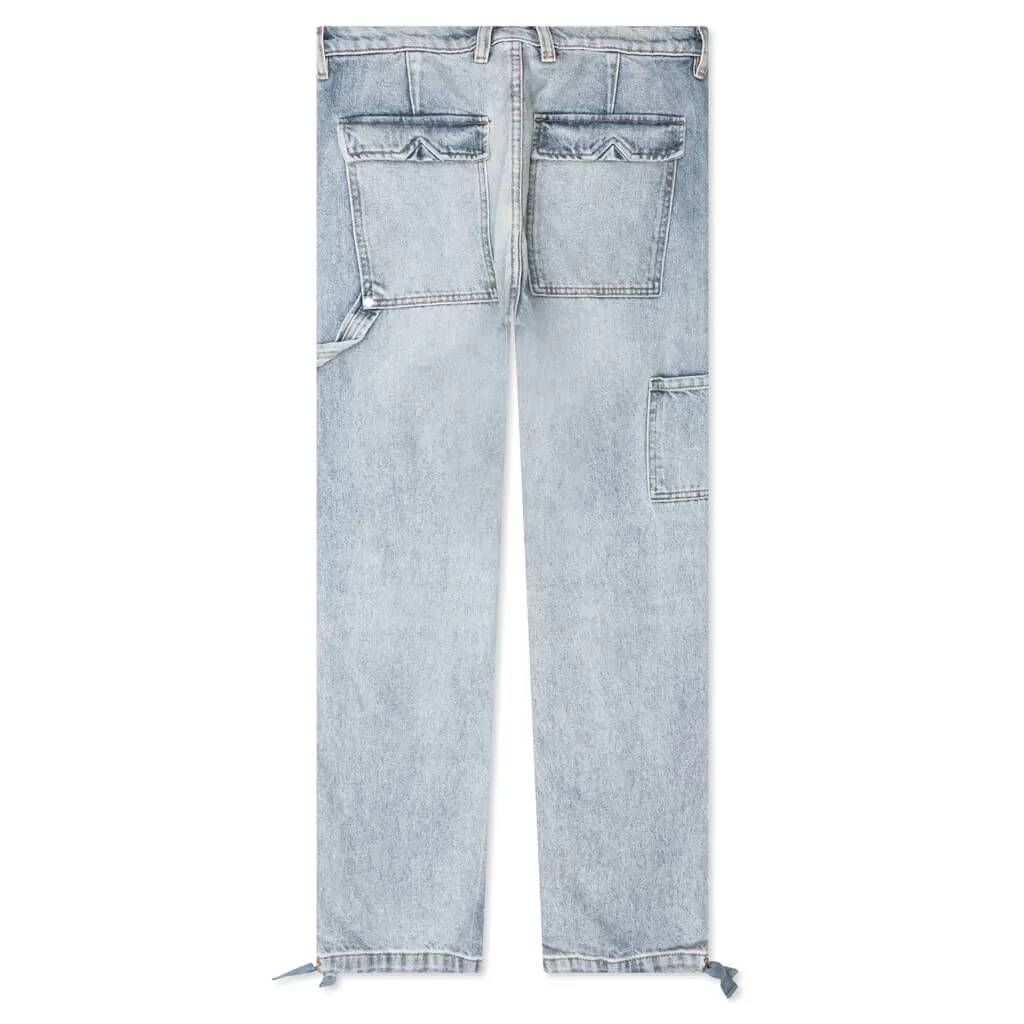 Reza Denim Double Knee Pant - Indigo