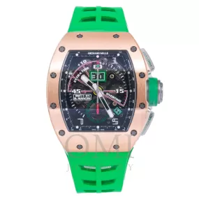 Richard Mille Roberto Mancini RM11-01 50MM Transparent Dial With Green Rubber Bracelet