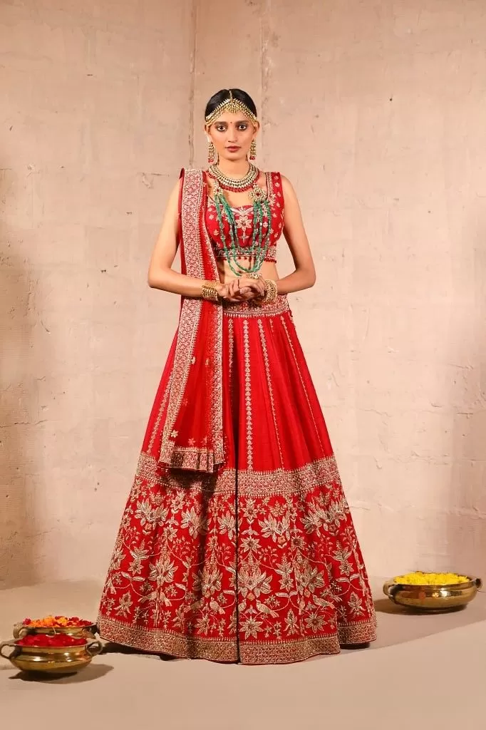 Scarlet red Lehenga set