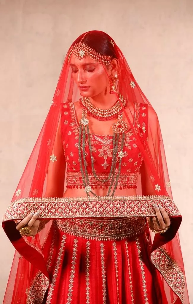 Scarlet red Lehenga set