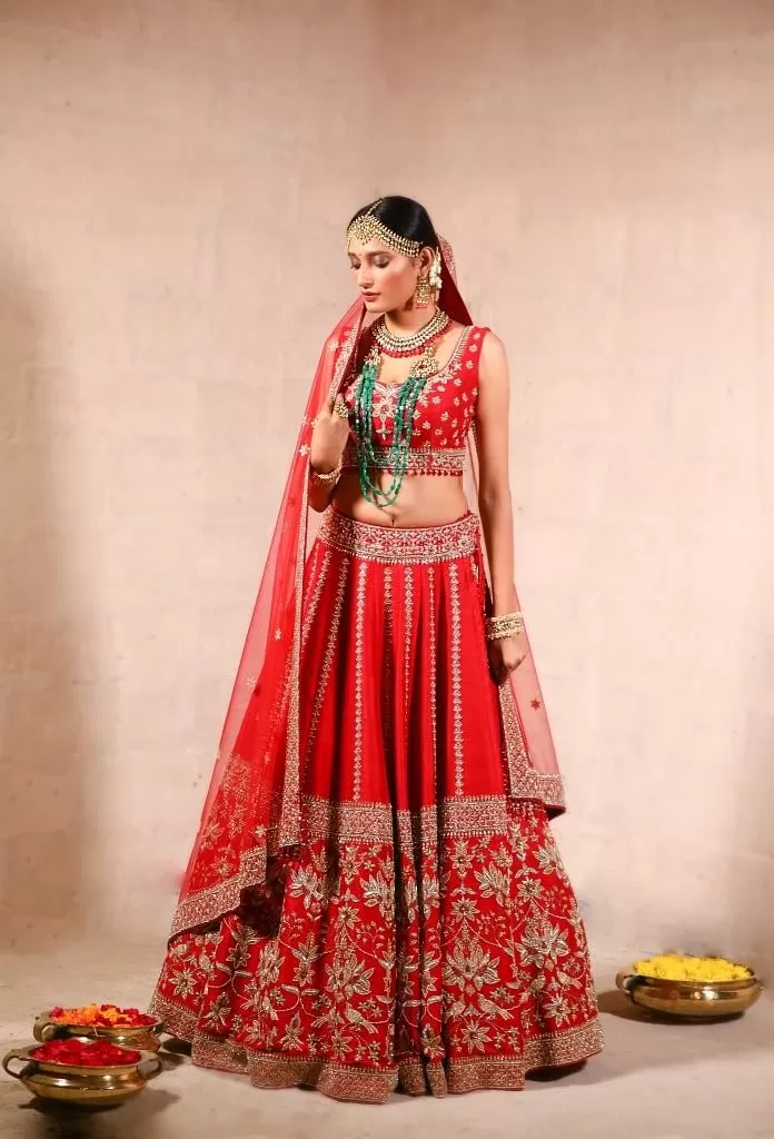 Scarlet red Lehenga set