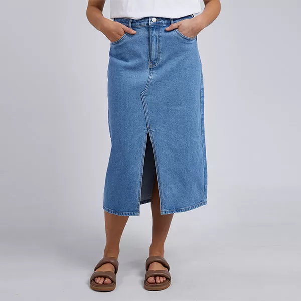 Scout Midi Skirt - Mid Blue