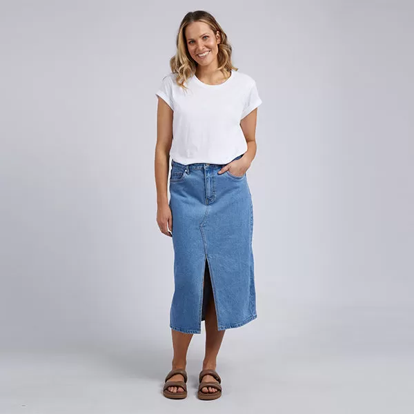 Scout Midi Skirt - Mid Blue