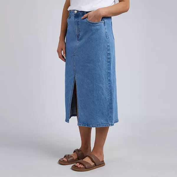 Scout Midi Skirt - Mid Blue